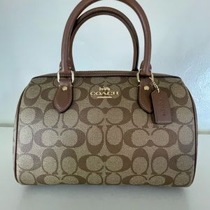 Coach Rowan Satchel In Signature Canvas.